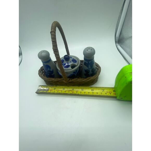 Vintage Salt Glaze Picnic Condiment Salt and Pepper Honey/mustard Germany? - Picture 5 of 5